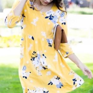 Yellow floral dress